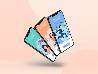 Mind Only - Courses App Onboarding 💡 course courses cover design educational elearning essential illustration learning learning app mind onboarding online courses psychology start up startup student training ui ux wellness