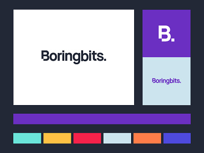 Boringbits Brand Design bits brand brand design branding clean color palette colorscheme colorswatch logo logodesign logotype minimal modern monogram simple start up startup symbol type typography