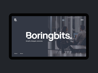 Boringbits Minimal Website Concept