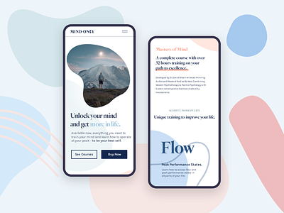 Onboarding Courses Page 🥇 app charts clean clean design course health illustration ios launch mind mindful mindfulness modern onboarding premium splash therapy ui ux walkthrough