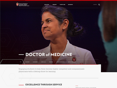 UW School of Medicine Redesign - MD program landing page ui web