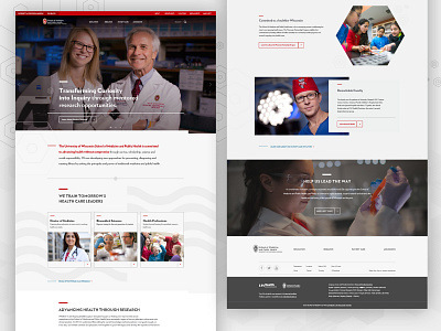 UW School of Medicine Redesign - Homepage home page landing page ui web