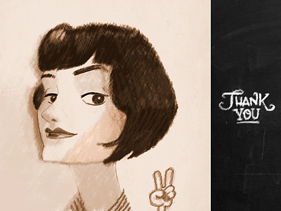 Vintage Wife 20´s 30´s cartoon character charicature flapper portrait sepia vintage