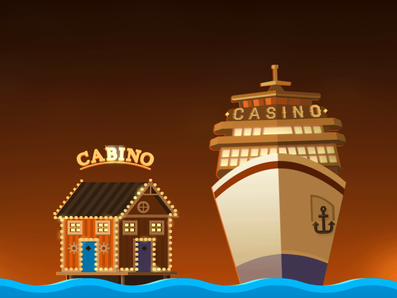 Cabino animation cabin casino christmas lights cruise loop ship waves