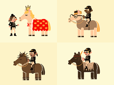 Horse Personalities animation childrens hippie horse horses intellectual punk retro riders royal vintage