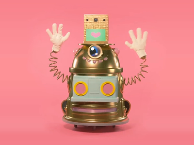 Hygloo - Real Life Robot Design! animation avatar boombox bot character design cyclops dalek disco funk happy face hip hop irl keepin it real kindness physical product r2d2 real real life robot roboto