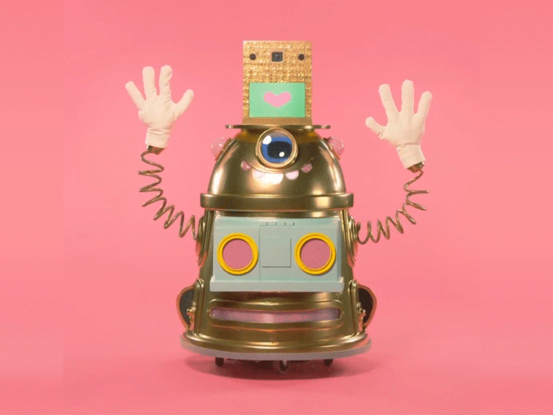 Hygloo - Real Life Friendly Robot! r2d2 dalek funk disco campaign physical product character friendly bot remote control funky lights hands waving hip hop illustration illustrator character design robot