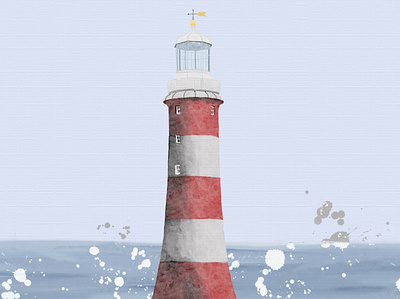 Lighthouse on the Shore illustration illustration watercolor procreat watercolor illustration