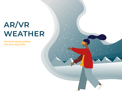 AR/VR Weather design flat illustration vector
