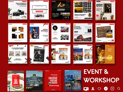 Event & Workshop Instagram Feed banner branding camera diy diy mockup editing event illustrator cc instagram instagram banner instagram feed photograph photoshop photoshop cc promotional design social media typography workshop