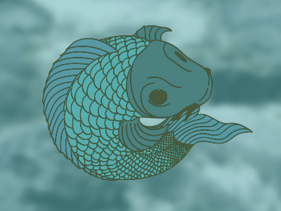Koi Fish animal fish illustration koi logo vector