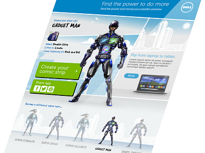 Dell Super Hero - app mock up