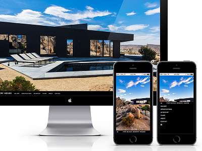 The Black Desert House architecture iphone palm springs responsive website