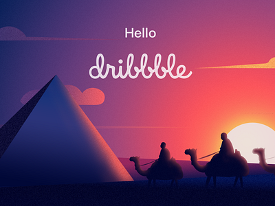 Hello Dribbble！ design illustration