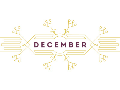 December WIP art december gold line snowflake