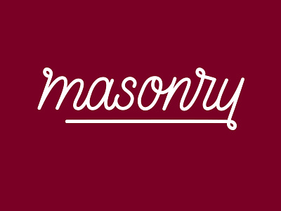Masonry brand lettering script