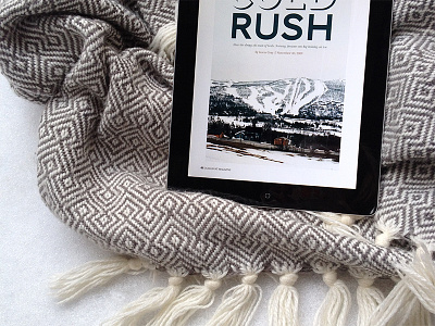 Cold Rush editorial ipad photography typography