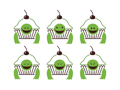 Bakery Logo bakery cupcake icon illustration laughing logo turtle