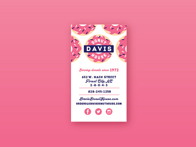 Donut Shop Business Card branding business card donuts logo sprinkles vector