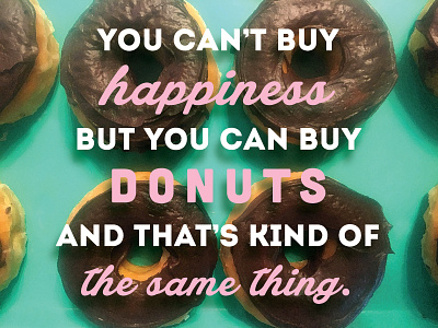 Donut Shop Ad ad branding chocolate donuts happiness typography
