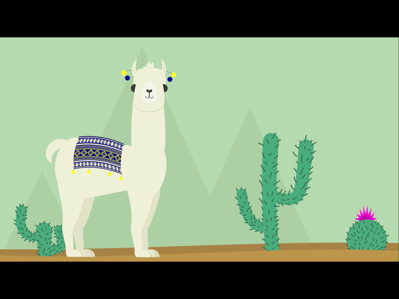 No Prob-Llama after effects animation animation 2d illustration illustrator llama motion graphics no prob llama text animation vector