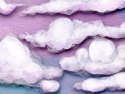 Paper Clouds artist clouds concept art digital illustration new brushes paper procreate speed paint texture brushes watercolor