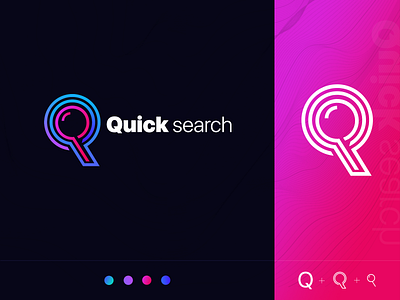 Logo concept for quick search branding design icon logo