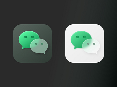 Icon-Wechat Glass Style
