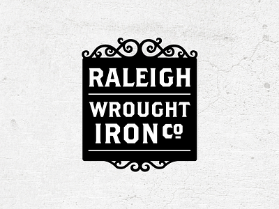 Raleigh Wrought Iron Logo #2 iron logo metal raleigh