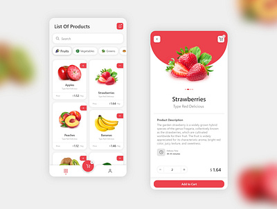 Grocery Shopping Mobile App app design application e commerce e commerce app ecommerce app grocery app online shopping shopping user experience