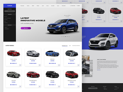 Car Store Landing Page Design
