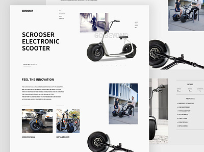 Scooter landing page landing landing page landing page design landingpage minimalism minimalistic scooter ui ui ux ui design uiux user experience user interface ux web design webdesign website website design