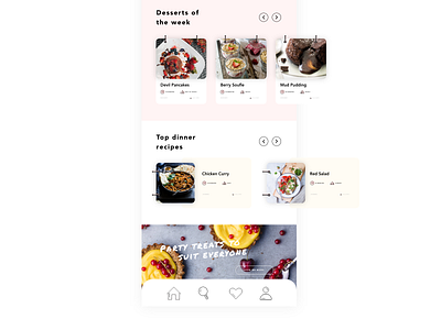 Recipe App Concept app design ui ux