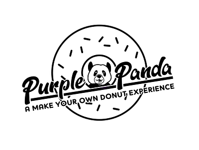 Purple Panda (Black and White) affinity black and white branding design graphic design ipad logo vector
