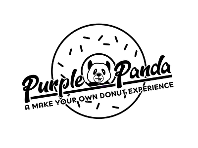 Purple Panda (Black and White)