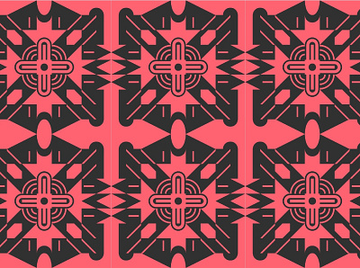 Red Rover design graphic design illustration pattern tile vectmode vector