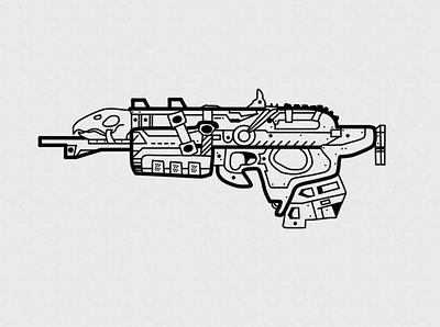 Bad Juju Lineart design destiny2 game graphic design illustration vector weapon