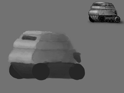 Tank Form Exploration concept illustration photoshop vehicle wacom wip