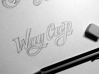 Wc coffee cup font logo type way