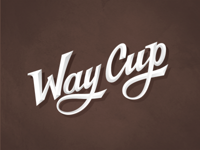 Waycup cup font logo logotype type vector way