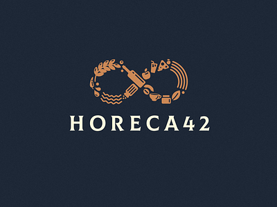 Horeca42 apple cheese coffee drinks foods grocery horeca infinity logo sign trademark wine