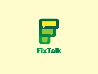 Fixtalk Logo adobe branding chats design flat forsale graphic icon illustration illustrator logo logodesign minimal sale talk type typography vector