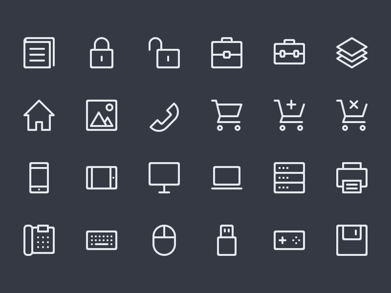 Line icons preview batch 4