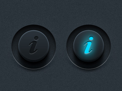 Vector Info Buttons (PSD) art button buttons dark design detailed element info information interface photoshop psd ui user vector web website