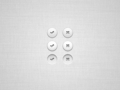 Vector UI Buttons (PSD) active button buttons cross design element hover interface normal photoshop psd tick ui user vector web