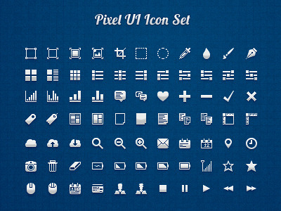 Pixel UI Icon Set 16x16 clean csh custom design detail free freebie glyph glyphs icon icons interface organized photoshop pixel png psd resource set shapes ui user ux vector
