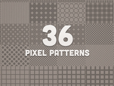 36 Pixel Patterns .pat background free freebie pattern photoshop pixel psd resource vector