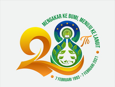 28th Anniversary Logo 20th anniversary logo brand branding creative desain design graphic design illustration ilustrasi logo vector