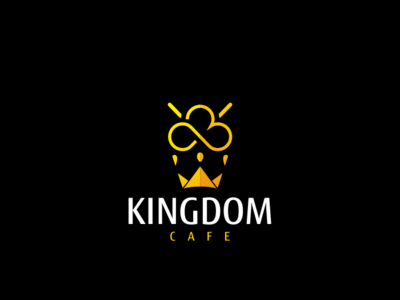 Logo - Kingdom Cafe branding cafe logo character creative desain es krim ilustrasi konsep logo logo mahkota