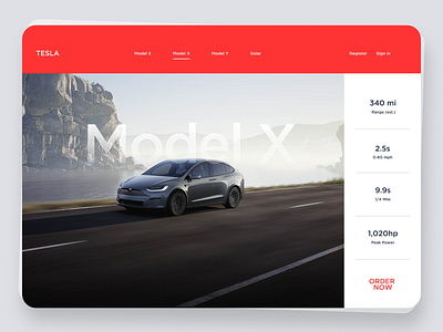 Tesla website concept